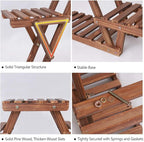 Ufine Wood Plant Stand Triangular Plant Shelf Multi Tier Flower Display Holder - Image 5