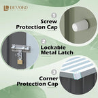 Devoko Outdoor Storage Shed 5 x 3 FT Lockable Metal Garden Shed Steel - Image 3