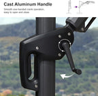 PURPLE LEAF 8' X 8' Left-right Tilting Patio Umbrella Outdoor Cantilever Swivel - Image 6