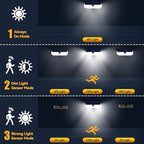 TECKNET Super Bright Solar Lights Outdoor 3 Pack, 2×231 LED and 1×416 LED - Image 3