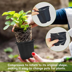 120 Packs Flexible Plastic Nursery Pots, 4 Inch Thickened Soft Plastic Pots - Image 5