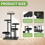 iDavosic.ly 5 Tier Plant Stand Indoor, Tiered Corner Metal Wood Multiple Flower - Image 3