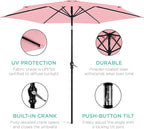 Best Choice Products 10ft Outdoor Table Compatible Steel Polyester Market Patio - Image 5