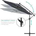 Best Choice Products 10ft Solar LED Offset Cantilever Hanging Market Patio - Image 4