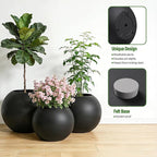 13.5 H x 17" Dia Round Fiberstone Planter - Image 3