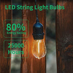 Meconard 30 Pack S14 Edison String Light Bulbs, 1 Watt Replacement Bulbs - Image 5