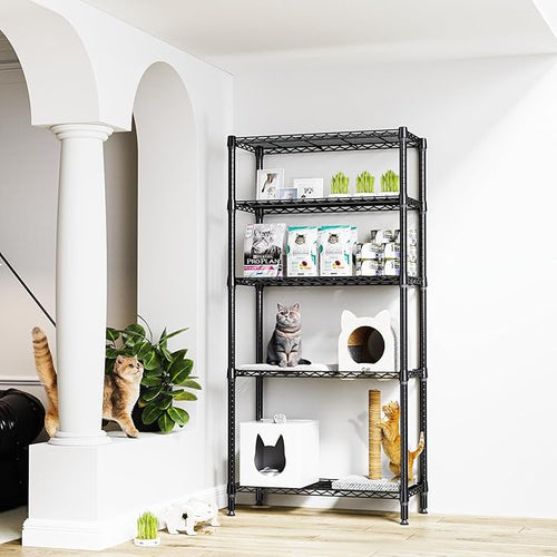 1250 lbs 5 Tier Shelf Metal Storage Shelves Shelving Wire Rack Heavy Duty - Image 2