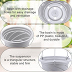 Tioncy 50 Pcs Plastic Hanging Planter Round Hanging Pot - Image 3