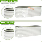 Galvanized Raised Garden Bed Outdoor 24'' Deep | Oval Metal Garden Beds - Image 9