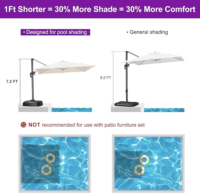 PURPLE LEAF 8' X 8' Patio Umbrella - Image 2