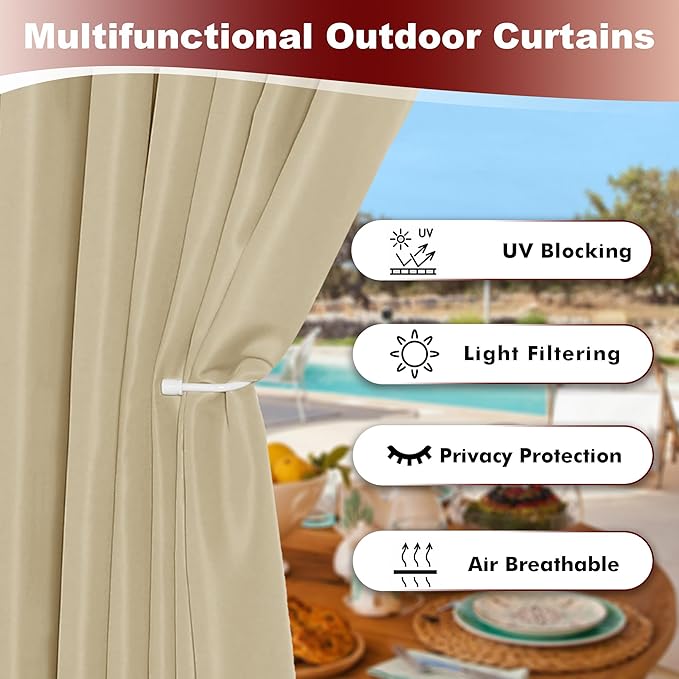 HolidayIdeas Grommet Outdoor Curtains - Image 3