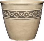 Classic Home and Garden Corinthian Resin Flower Pot Planter, Ivory Ash by ClassicHomeandGarden
