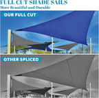 SUNLAX Custom Size 10'x18'x20.6' Turquoise Blue Sun Shade Sail Right Triangle - Image 5