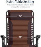 Best Choice Products Oversized Padded Zero Gravity Chair, Folding Outdoor Patio - Image 3