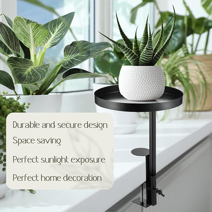 2 Pcs Window Sill Plant Shelf 7.9''D x 14.2''H Adjustable Window Shelf - Image 4