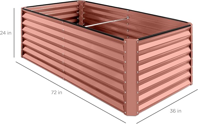 Best Choice Products 6x3x2ft Outdoor Metal Raised Garden Bed, Deep Root Box - Image 8