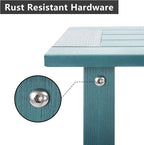 Double Adirondack Side Table Weather Resistant, Outdoor Rectangular End Table - Image 5
