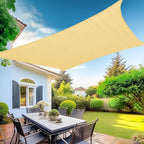 KANAGAWA Sun Shade Sail Curved 10'X13' Beige Rectangle Outdoor Shade Cover UV by KANAGAWA