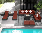 NICESOUL 13 Piece Wicker Outdoor Patio Furniture Set - Image 2