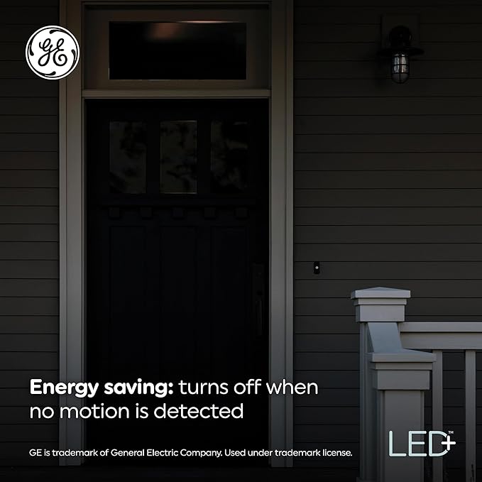 GE LED+ Motion Sensor LED Light Bulbs, PAR38 Outdoor Security Floodlights - Image 6