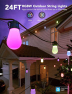 Govee Smart Outdoor String Lights H7029, 24ft RGBIC Outdoor Lights - Image 2