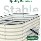 Kesfitt Raised Garden Bed Outdoor, Galvanized Steel Metal Raised Bed Planter - Image 7