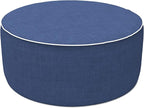 LVTXIII Outdoor/Indoor Inflatable Ottoman, All Weather Water-Repellent Round by LVTXIII