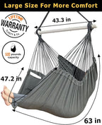XXL Hammock Chair Hanging Rope Swing - Image 3