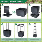 MQFORU 2Pack Raised Garden Bed Planter Boxes - Image 5