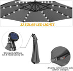 Yaheetech 10FT Solar Offset Umbrella - Image 6