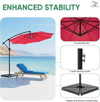 NEWBULIG 10FT Patio Umbrella, Offset Cantilever Outdoor Patio Table Umbrella - Image 4