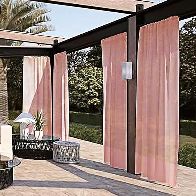 SpaceDresser Waterproof Outdoor Sheer Curtains - Image 2