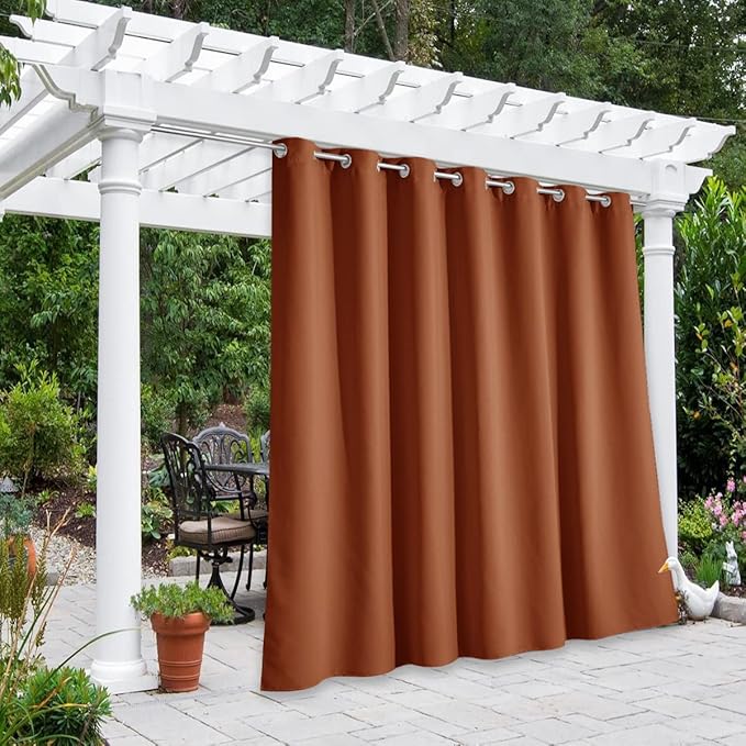NICETOWN Outdoor Curtain for Patio Waterproof, Rustproof Grommet Thermal by NICETOWN