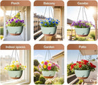12 Inch Hanging Baskets for Plants Outdoor, Hanging Planters for Indoor Outdoor - Image 6