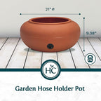 The HC Companies 21" Plastic Garden Hose Pot 21"x21"x9.38" Holds Hoses 75-100 - Image 2