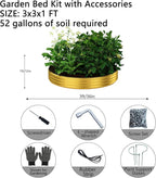 Galvanized Metal Planter Round Raised Garden Bed Kit - Image 2