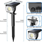 EIUIO Solar Outdoor Lights, 3 Lighting Modes Solar Spot Lights Outdoor - Image 2