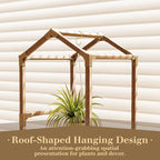 Bamworld Tall Plant Stand Indoor Outdoor Corner Plant Shelf Hanging Plant - Image 4