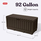 Keter Kentwood 92 Gallon Resin Deck Box-Organization and Storage - Image 2
