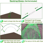 60Pcs Greenhouse Hoops Grow Tunnel Wide, 8FT Rust-Free Fiberglass Support - Image 5