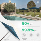 JEAREY 7.5FT Patio Umbrella Outdoor Market Umbrella - Image 7