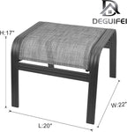 Patio Outdoor Ottoman Footstools Assembled Aluminum Footrest Side Table Small - Image 3
