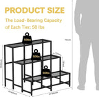 Garden 4 you 3 Tier Split Type Large Metal Plant Stand Stackable, Garden - Image 2