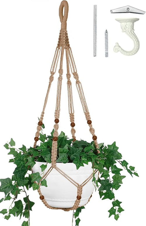 43 Inches Macrame Planter Hanger Large by Shineloha