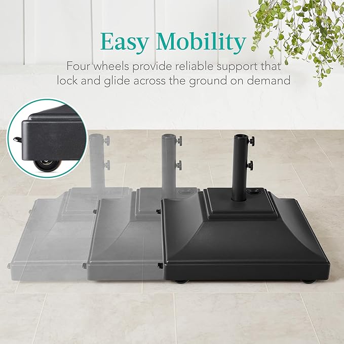 Best Choice Products Fillable Mobile Umbrella Base, Heavy Duty Base, Square - Image 2