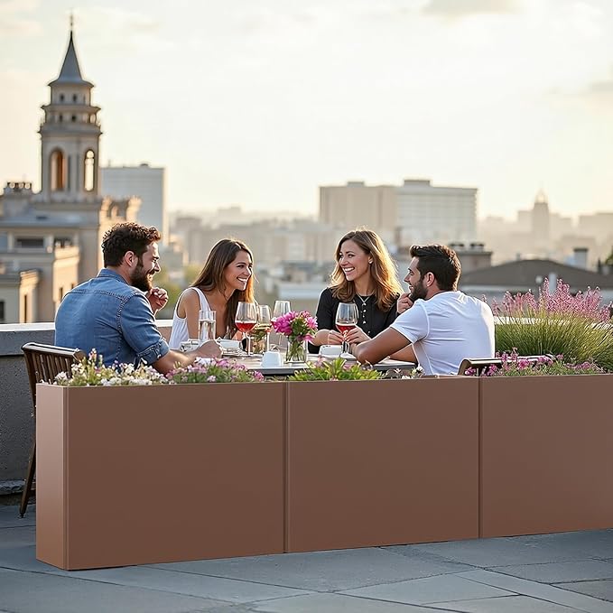 Rectangular Planter Box with Removable Insert Shelf - Image 2