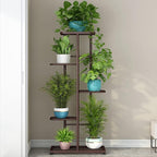 LINZINAR Plant Stand Metal 5 Tier 6 Potted Multiple Flower Pot Holder Shelf - Image 2