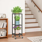 LASZOLA 3 Tier Black Metal Plant Stand Indoor Outdoor - Image 9