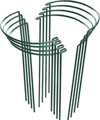 HiGift 8 Pack Plant Support Stakes, Half Round Metal Garden Plant Stake Indoor by HiGift