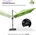 PURPLE LEAF 9 Feet Patio Umbrella Outdoor Cantilever Square Umbrella Aluminum - Image 7